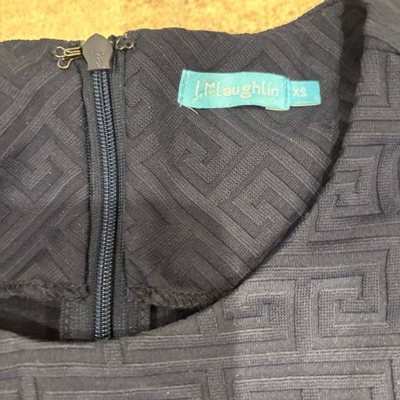 J. McLaughlin Navy Blue Zipper Dress – Size XS - Picture 2 of 4